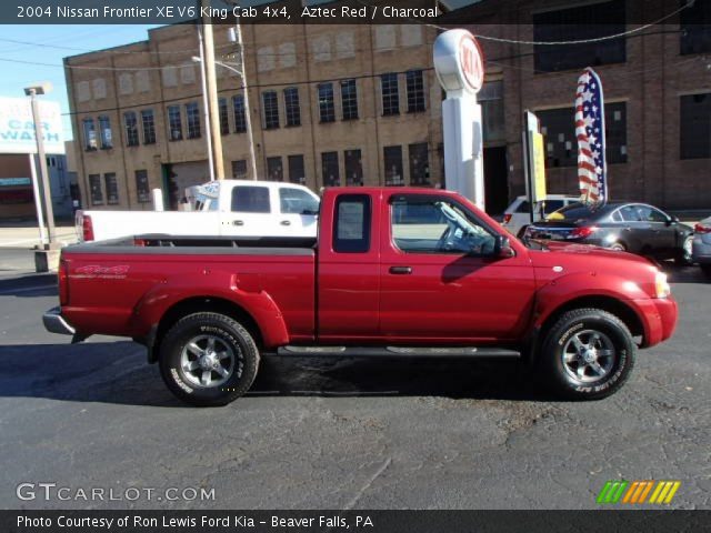 2004 Nissan Frontier XE V6 King Cab 4x4 in Aztec Red