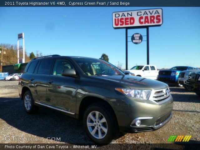 2011 Toyota Highlander V6 4WD in Cypress Green Pearl