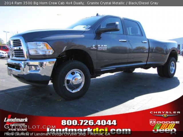 2014 Ram 3500 Big Horn Crew Cab 4x4 Dually in Granite Crystal Metallic