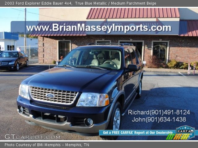 2003 Ford Explorer Eddie Bauer 4x4 in True Blue Metallic