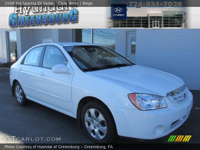 2006 Kia Spectra EX Sedan in Clear White