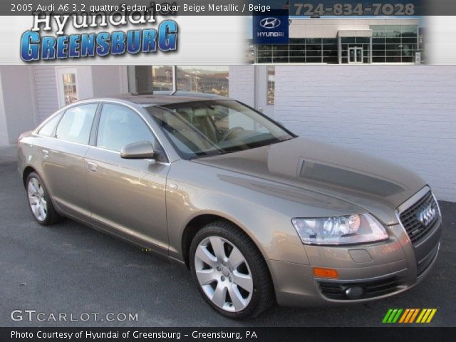 2005 Audi A6 3.2 quattro Sedan in Dakar Beige Metallic