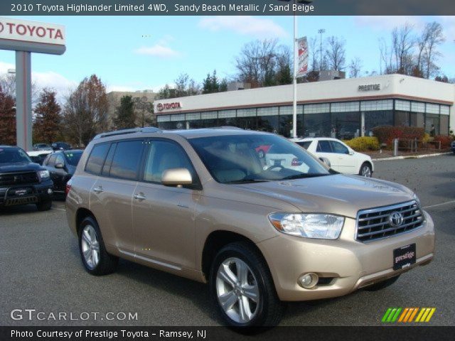 2010 Toyota Highlander Limited 4WD in Sandy Beach Metallic