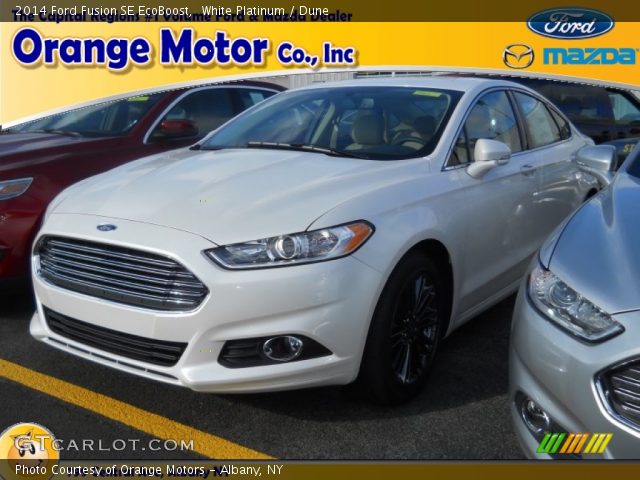 2014 Ford Fusion SE EcoBoost in White Platinum