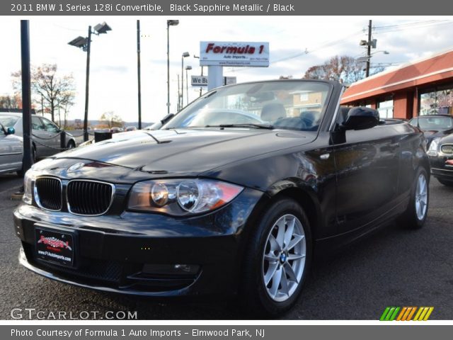 2011 BMW 1 Series 128i Convertible in Black Sapphire Metallic
