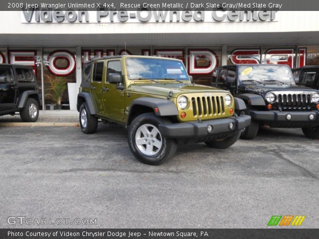2008 Jeep Wrangler Unlimited X 4x4 in Rescue Green Metallic