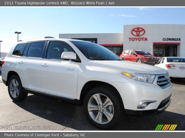 2013 Toyota Highlander Limited 4WD in Blizzard White Pearl