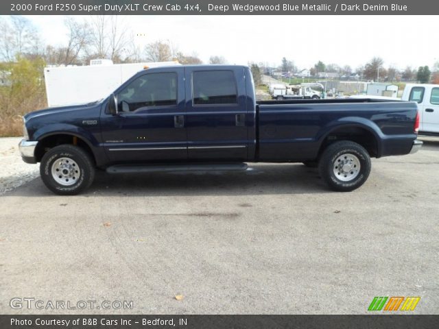 2000 Ford F250 Super Duty XLT Crew Cab 4x4 in Deep Wedgewood Blue Metallic
