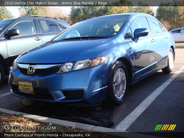 2010 Honda Civic Hybrid Sedan in Atomic Blue Metallic