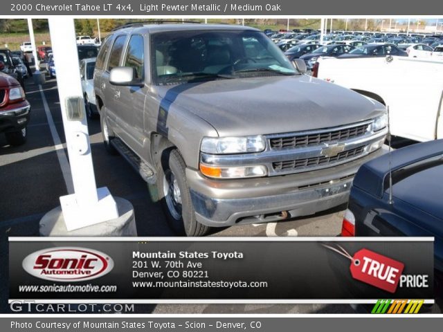 2000 Chevrolet Tahoe LT 4x4 in Light Pewter Metallic