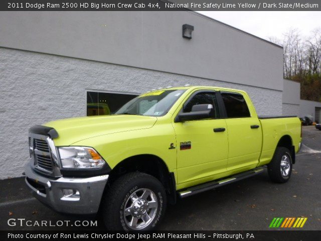 2011 Dodge Ram 2500 HD Big Horn Crew Cab 4x4 in National Fire Safety Lime Yellow