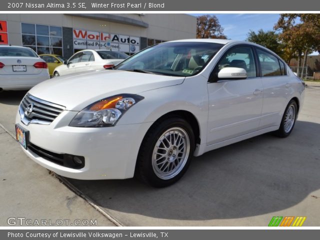 2007 Nissan Altima 3.5 SE in Winter Frost Pearl