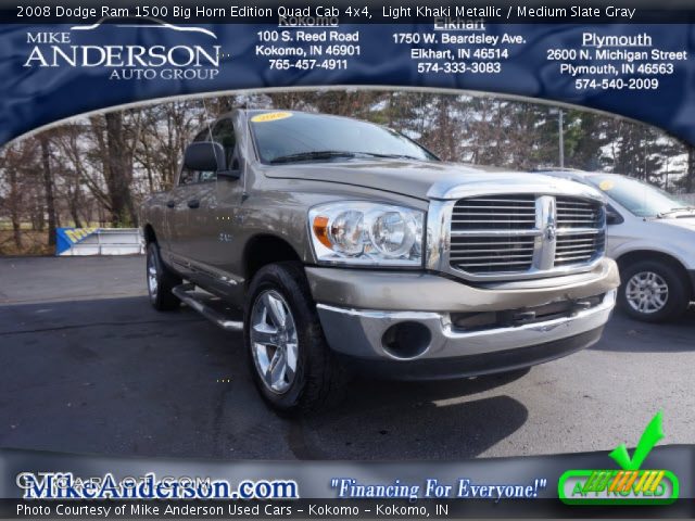 2008 Dodge Ram 1500 Big Horn Edition Quad Cab 4x4 in Light Khaki Metallic
