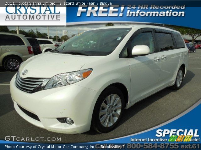 2011 Toyota Sienna Limited in Blizzard White Pearl