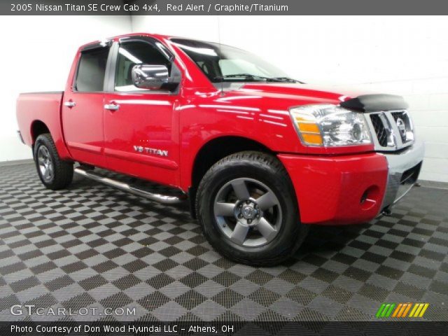 2005 Nissan Titan SE Crew Cab 4x4 in Red Alert