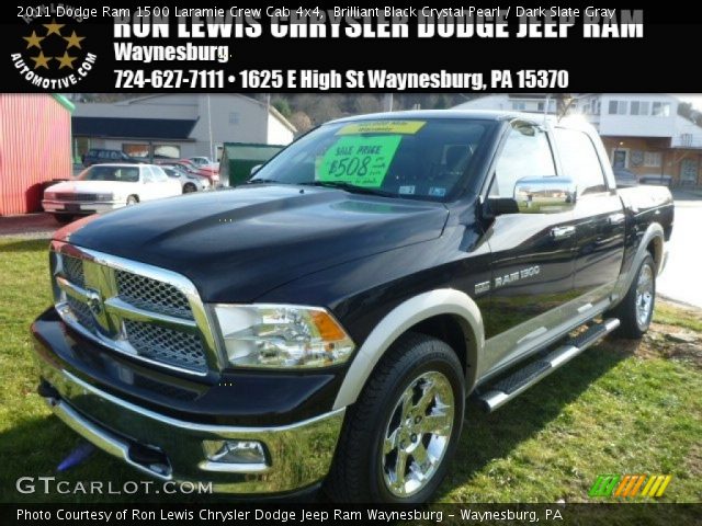 2011 Dodge Ram 1500 Laramie Crew Cab 4x4 in Brilliant Black Crystal Pearl