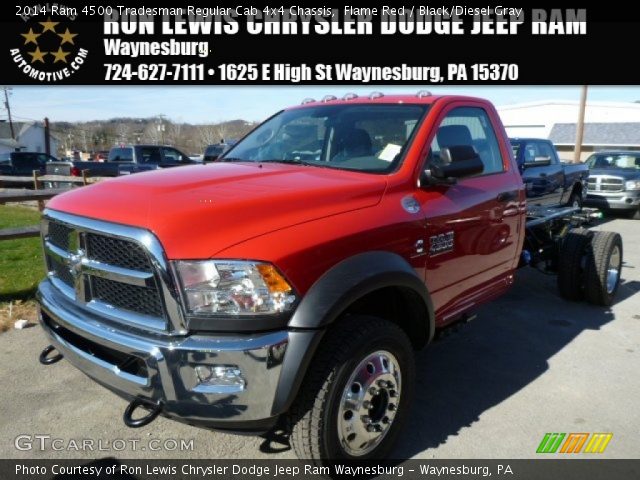 2014 Ram 4500 Tradesman Regular Cab 4x4 Chassis in Flame Red