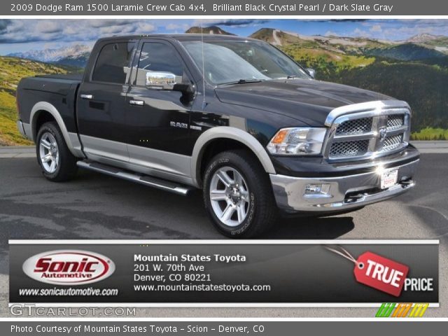 2009 Dodge Ram 1500 Laramie Crew Cab 4x4 in Brilliant Black Crystal Pearl