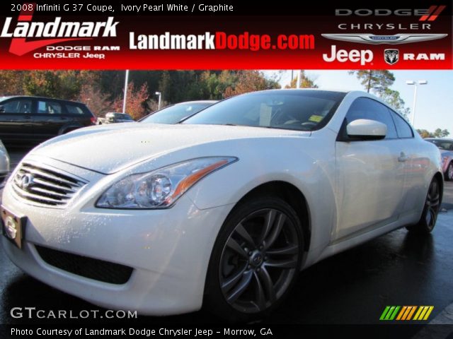 2008 Infiniti G 37 Coupe in Ivory Pearl White
