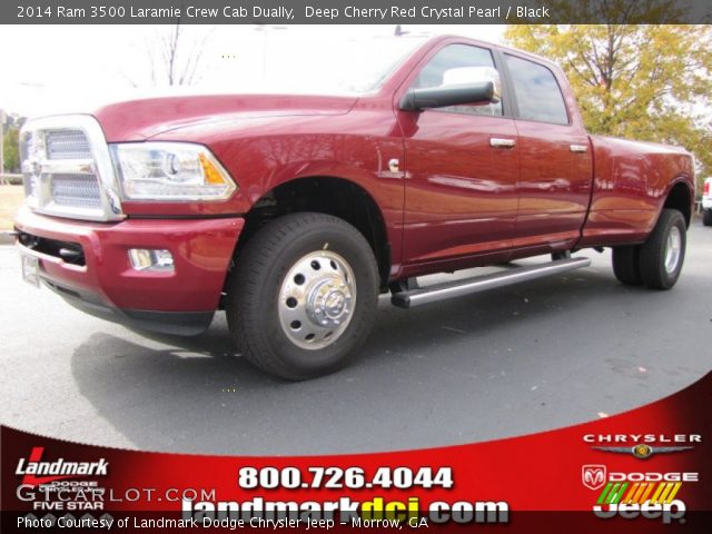 2014 Ram 3500 Laramie Crew Cab Dually in Deep Cherry Red Crystal Pearl