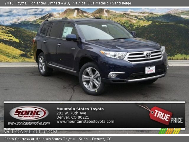 2013 Toyota Highlander Limited 4WD in Nautical Blue Metallic