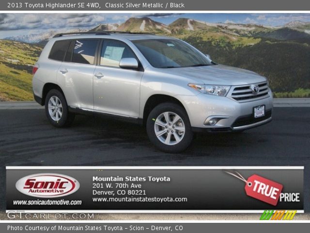 2013 Toyota Highlander SE 4WD in Classic Silver Metallic