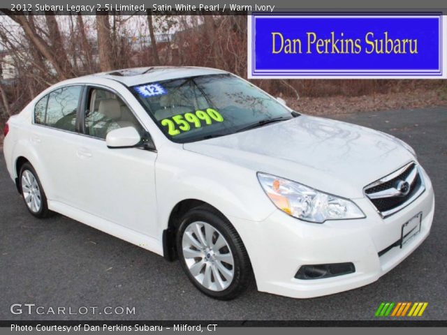 2012 Subaru Legacy 2.5i Limited in Satin White Pearl