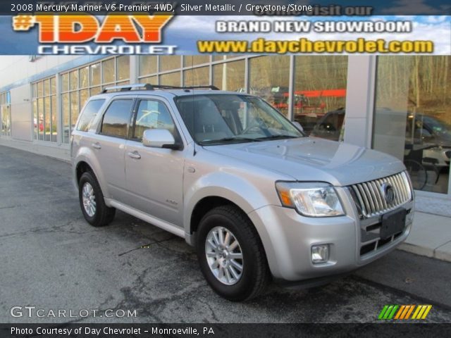 2008 Mercury Mariner V6 Premier 4WD in Silver Metallic