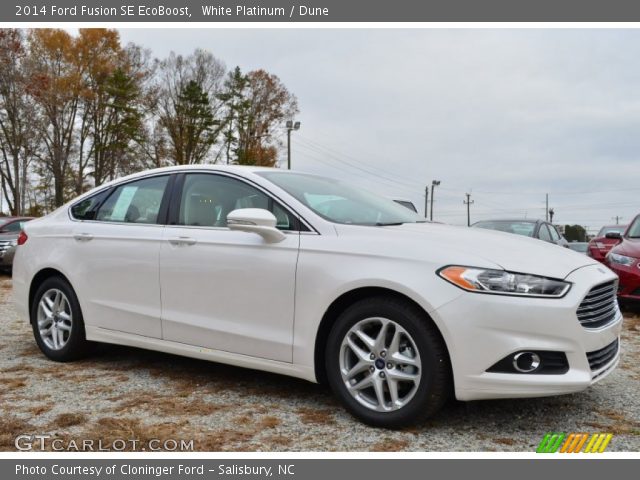 2014 Ford Fusion SE EcoBoost in White Platinum