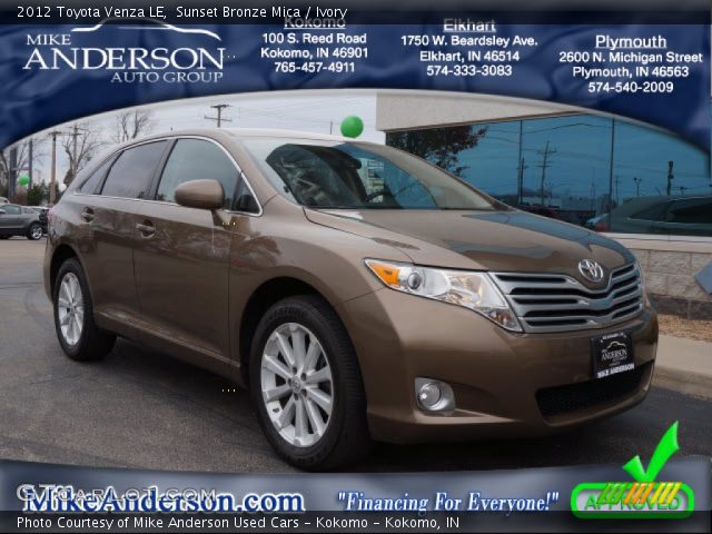 2012 Toyota Venza LE in Sunset Bronze Mica