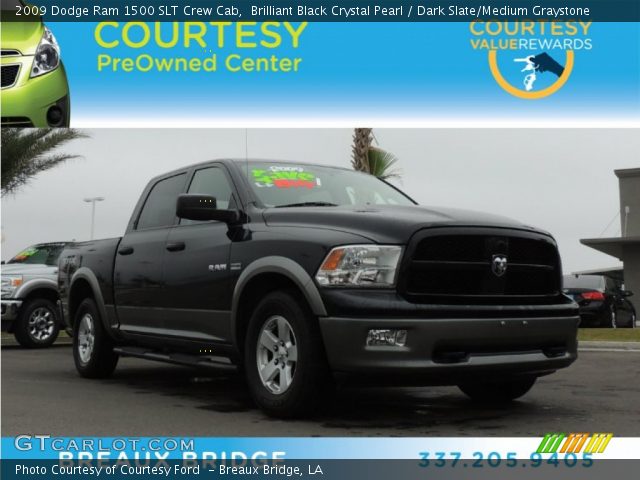 2009 Dodge Ram 1500 SLT Crew Cab in Brilliant Black Crystal Pearl