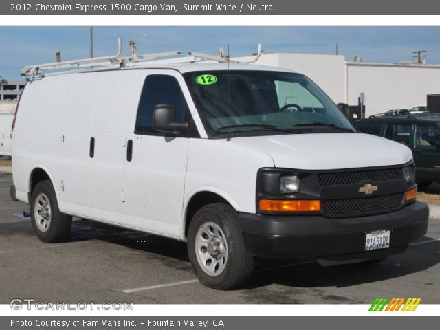 2012 Chevrolet Express 1500 Cargo Van in Summit White