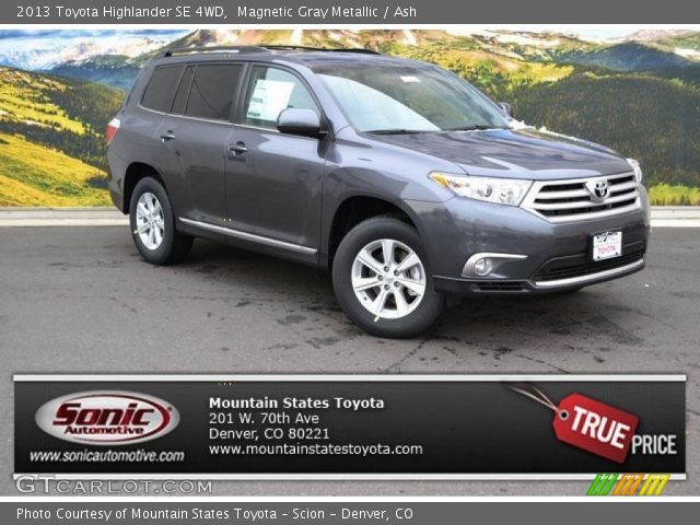 2013 Toyota Highlander SE 4WD in Magnetic Gray Metallic