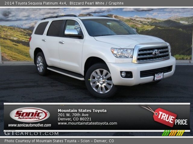 2014 Toyota Sequoia Platinum 4x4 in Blizzard Pearl White