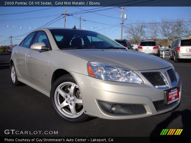 2009 Pontiac G6 V6 Sedan in Gold Mist Metallic