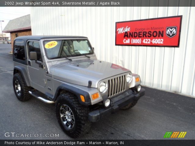 2002 Jeep Wrangler Sport 4x4 in Silverstone Metallic