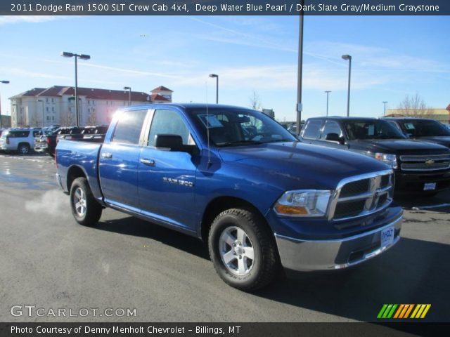 2011 Dodge Ram 1500 SLT Crew Cab 4x4 in Deep Water Blue Pearl