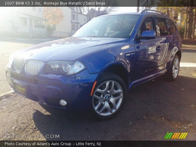 2007 BMW X3 3.0si in Montego Blue Metallic