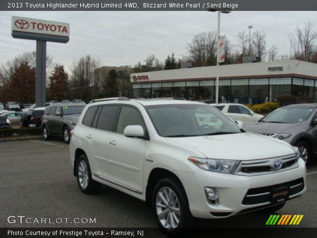 2013 Toyota Highlander Hybrid Limited 4WD in Blizzard White Pearl