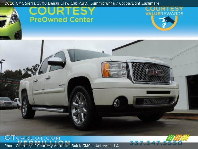 2010 GMC Sierra 1500 Denali Crew Cab AWD in Summit White