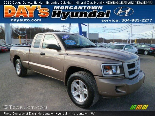 2010 Dodge Dakota Big Horn Extended Cab 4x4 in Mineral Gray Metallic