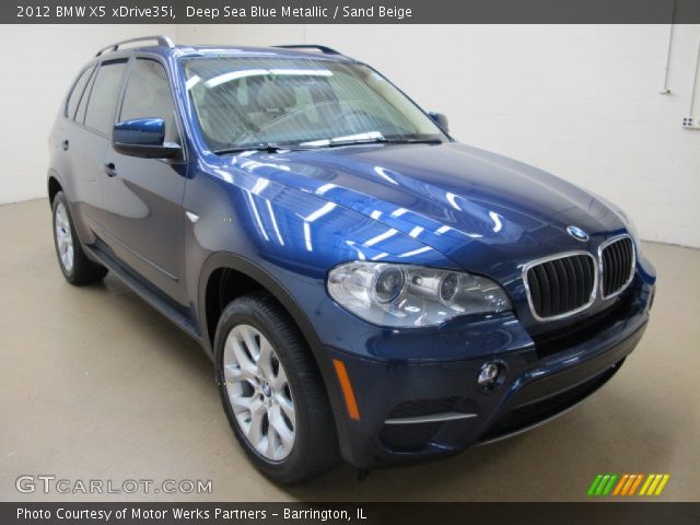 2012 BMW X5 xDrive35i in Deep Sea Blue Metallic