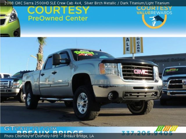 2008 GMC Sierra 2500HD SLE Crew Cab 4x4 in Silver Birch Metallic