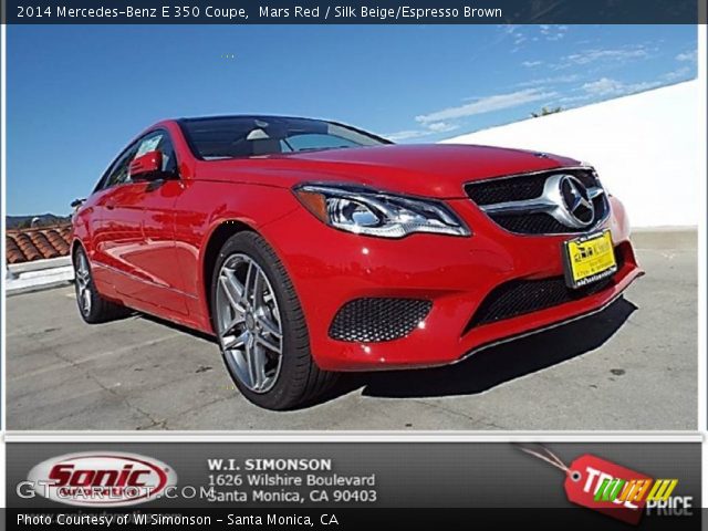 2014 Mercedes-Benz E 350 Coupe in Mars Red