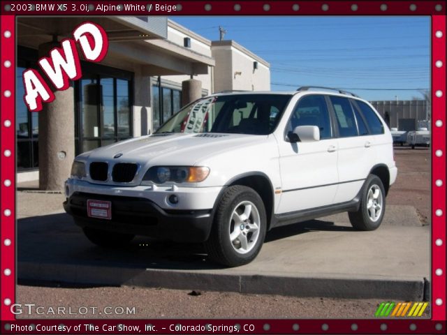 2003 BMW X5 3.0i in Alpine White