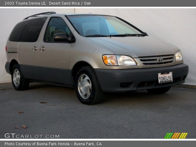 2003 Toyota Sienna LE in Desert Sand Mica
