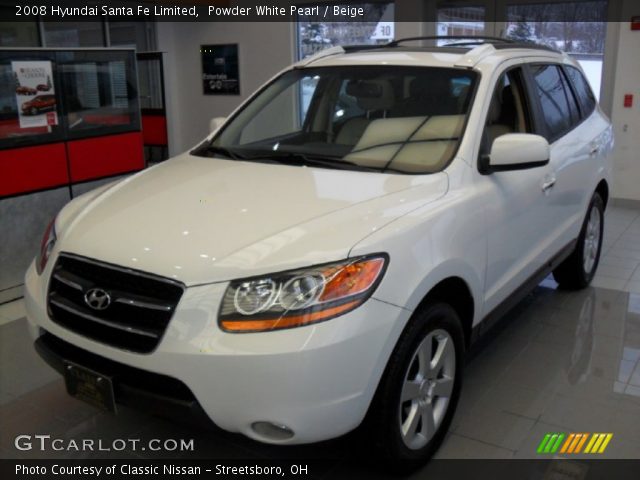 2008 Hyundai Santa Fe Limited in Powder White Pearl