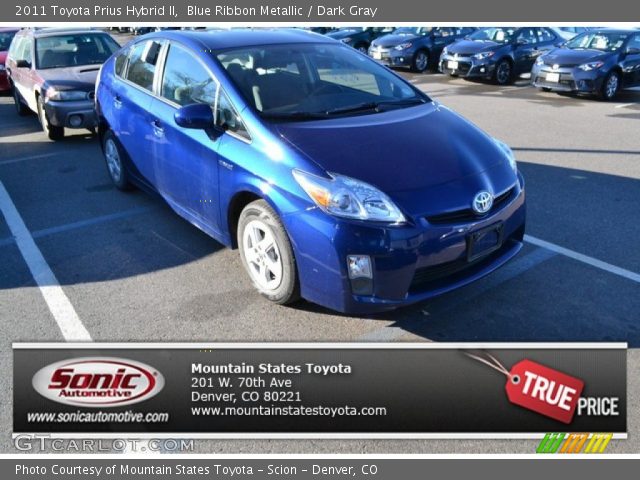 2011 Toyota Prius Hybrid II in Blue Ribbon Metallic