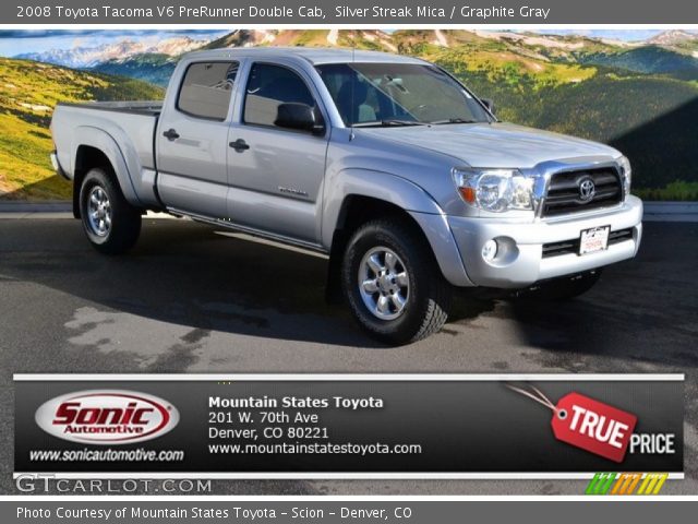 2008 Toyota Tacoma V6 PreRunner Double Cab in Silver Streak Mica