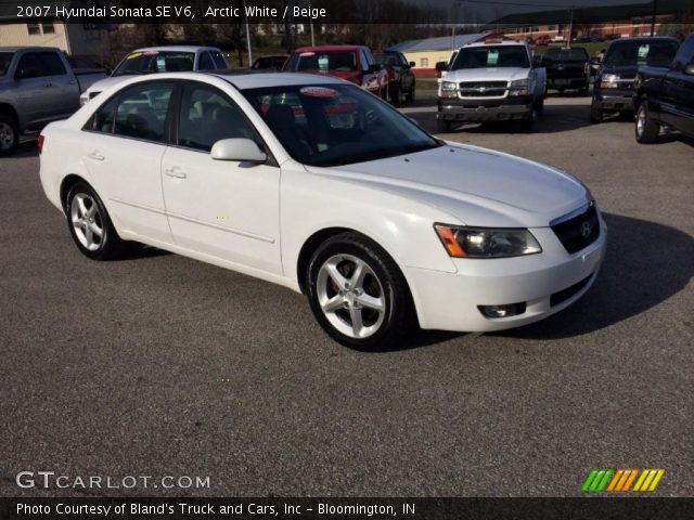 2007 Hyundai Sonata SE V6 in Arctic White